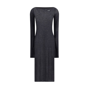 Black Cotton Casual Dress