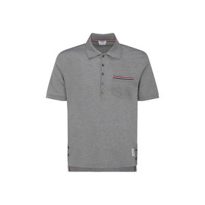 Gray Cotton Polo Shirt