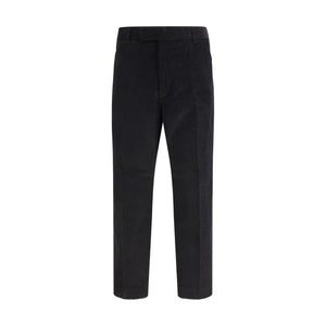 Black Cotton Chino Pants