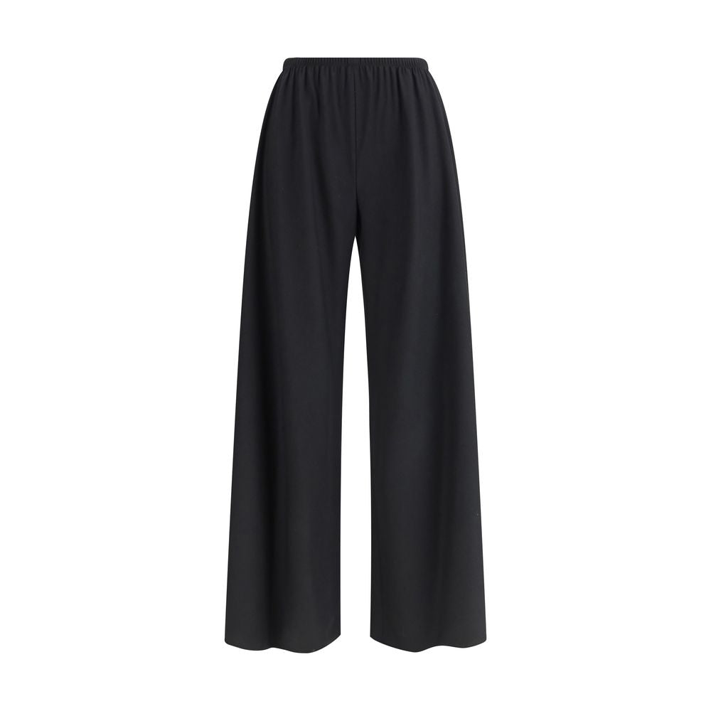 Black Fleece Wool Casual Pants
