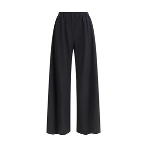 Black Fleece Wool Casual Pants