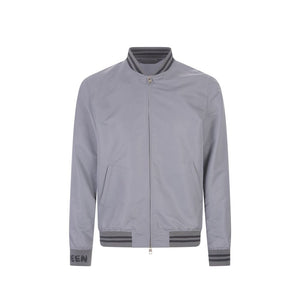 Gray Polyester Bomber