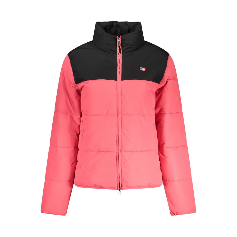 Pink Polyamide Jackets & Coat