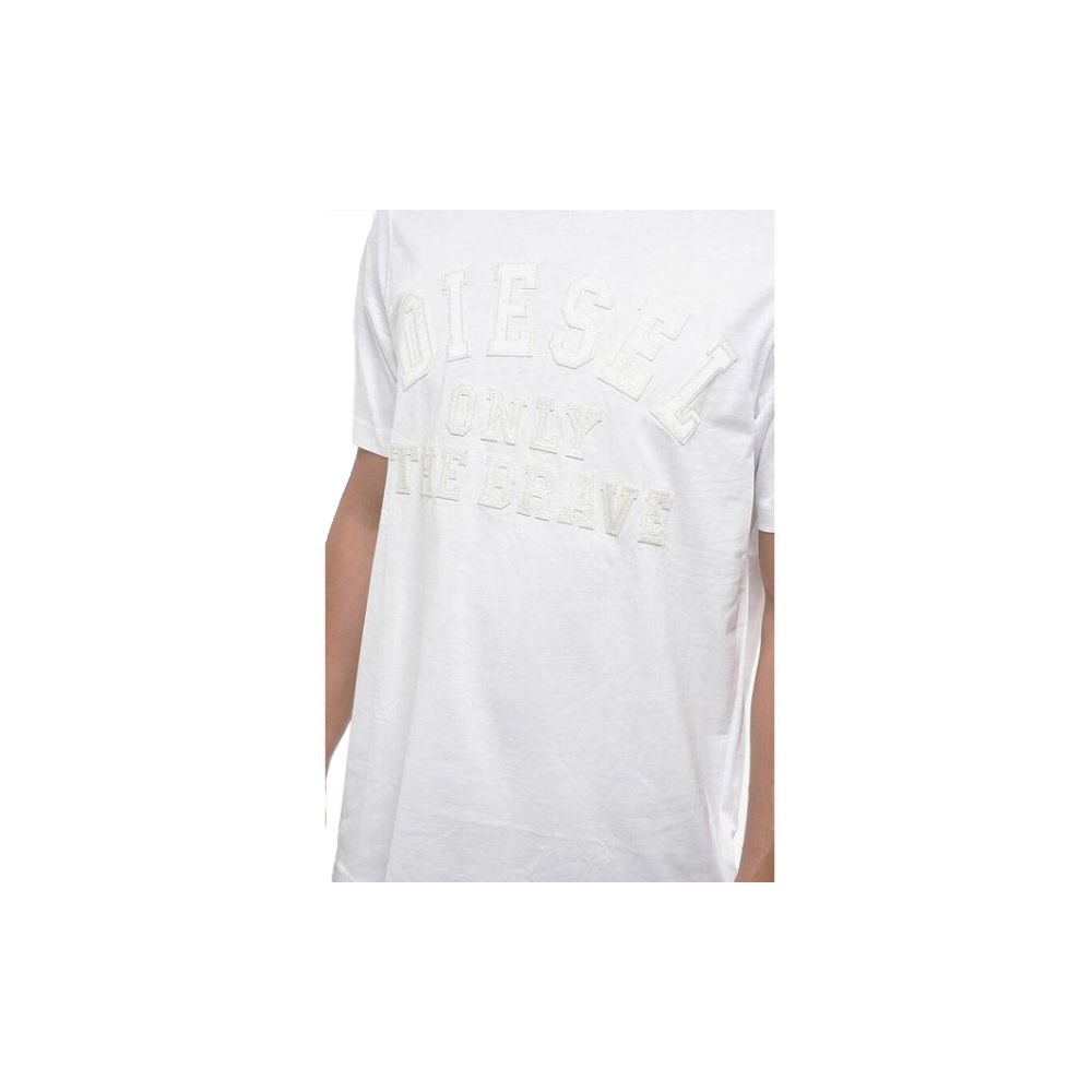 White Cotton Men's T-Shirt