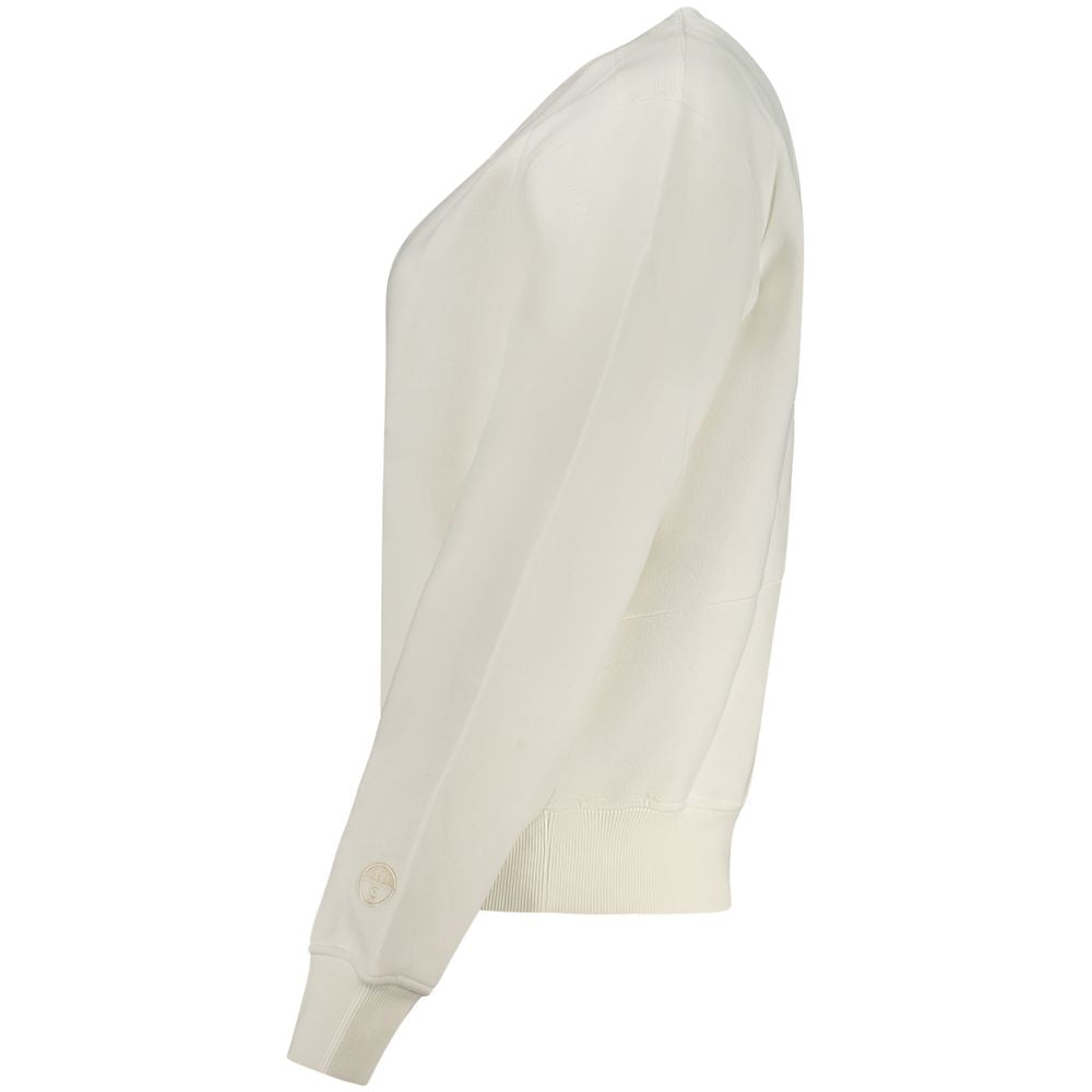 Bianco Cotton Women Sweatshirt