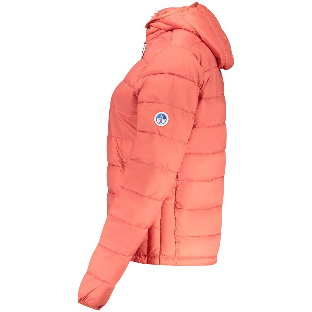 Red Polyester Women's Jacket