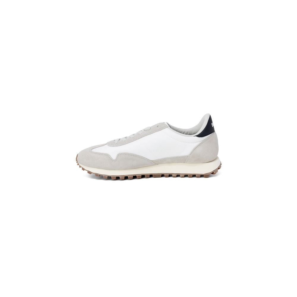 Gray Leather Athletic Sneakers