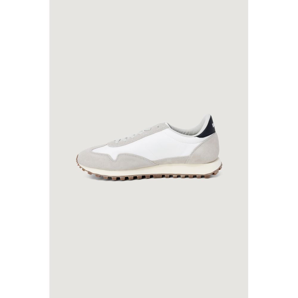 Gray Leather Athletic Sneakers