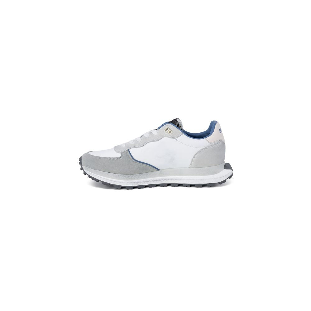 Gray Leather Athletic Sneakers