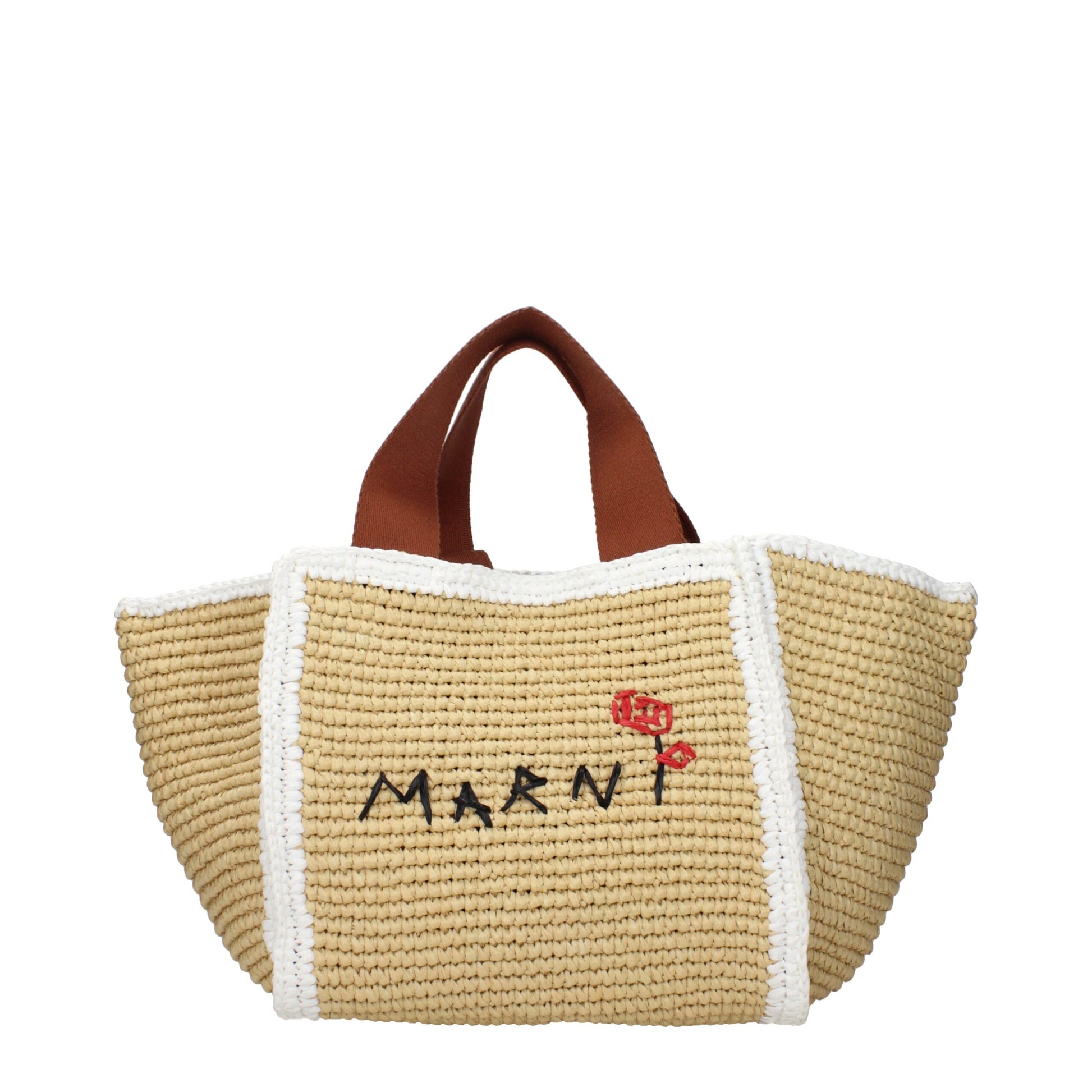 Beige Raffia Handbag