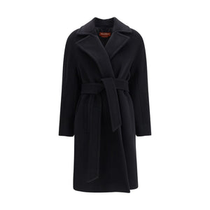 Black Fleece Wool Coat