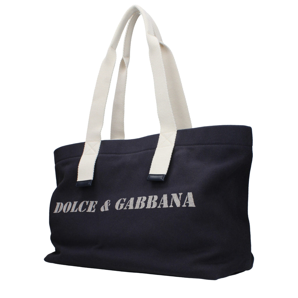 Blue Fabric Shoulder Bag
