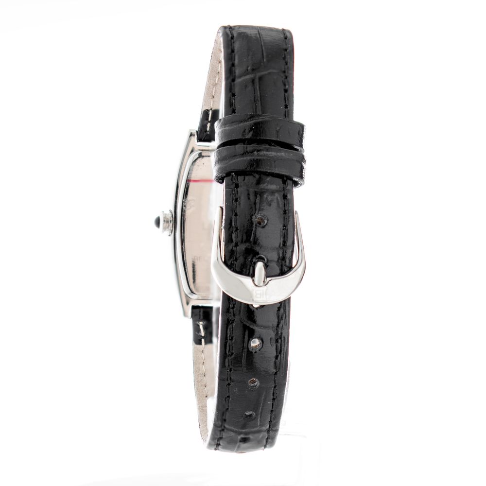 Black Leather Dress Watch