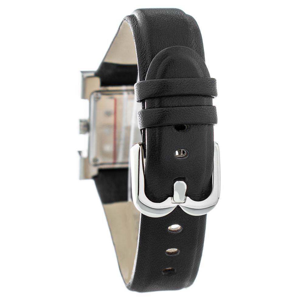 Black Leather Dress Watch