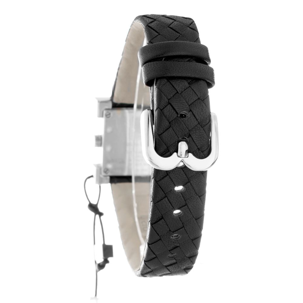 Black Leather Dress Watch