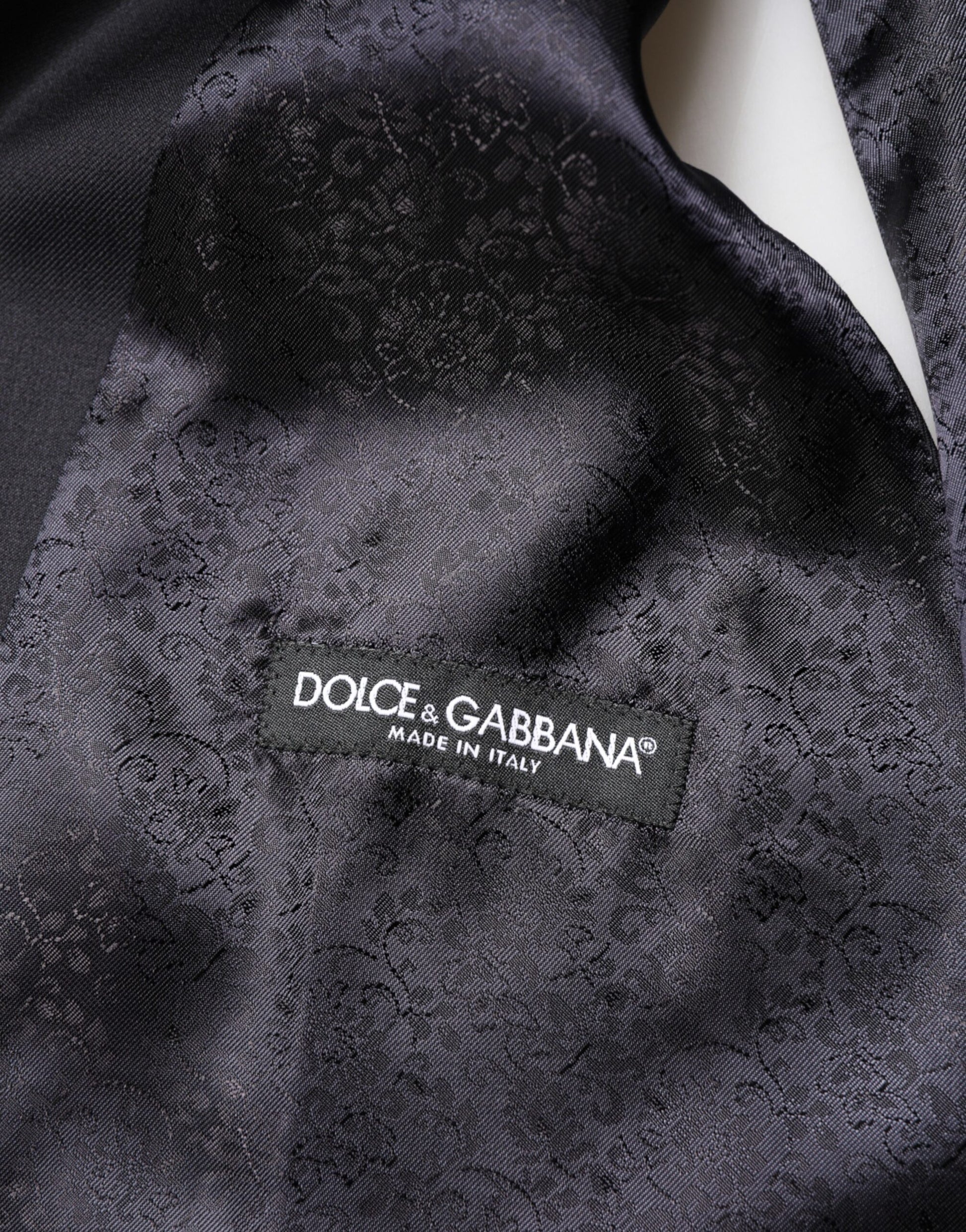 Black Wool Single Breasted 3 Piece Men Suit