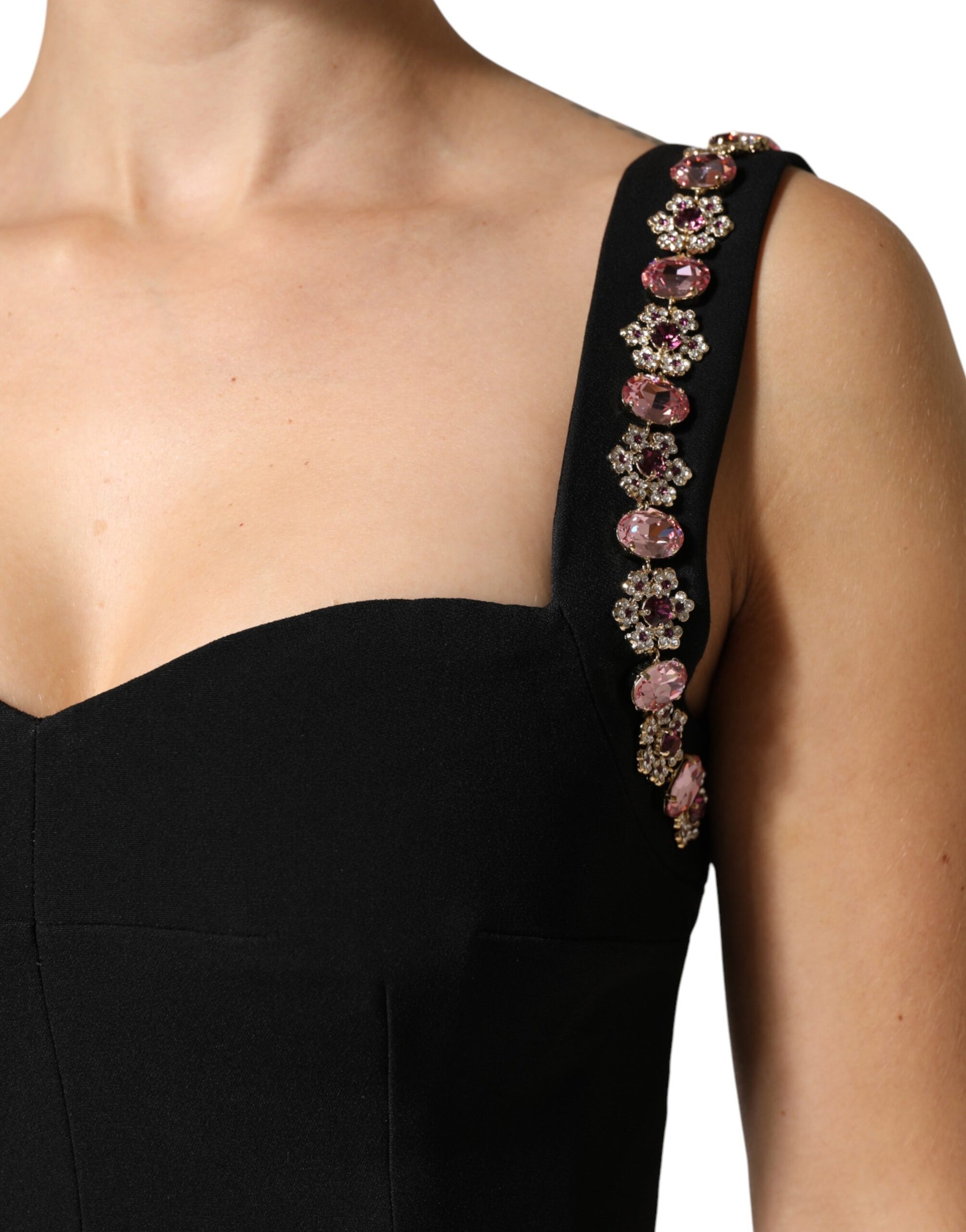 Black Embellished Sheath Mermaid Gown Dress