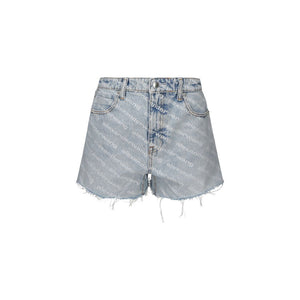 Blue Cotton Bermuda Shorts