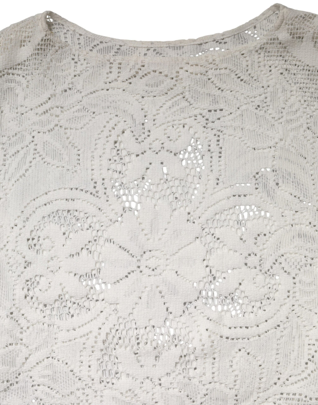 White Embroidery Lace Cotton Blouse Top