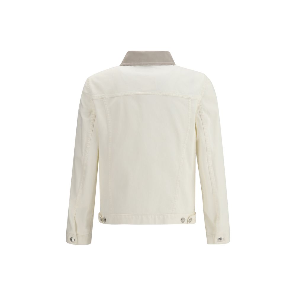 White Cotton Denim Jacket