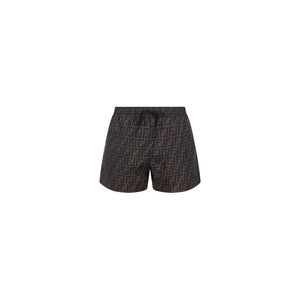 Gray Polyester Swim Shorts
