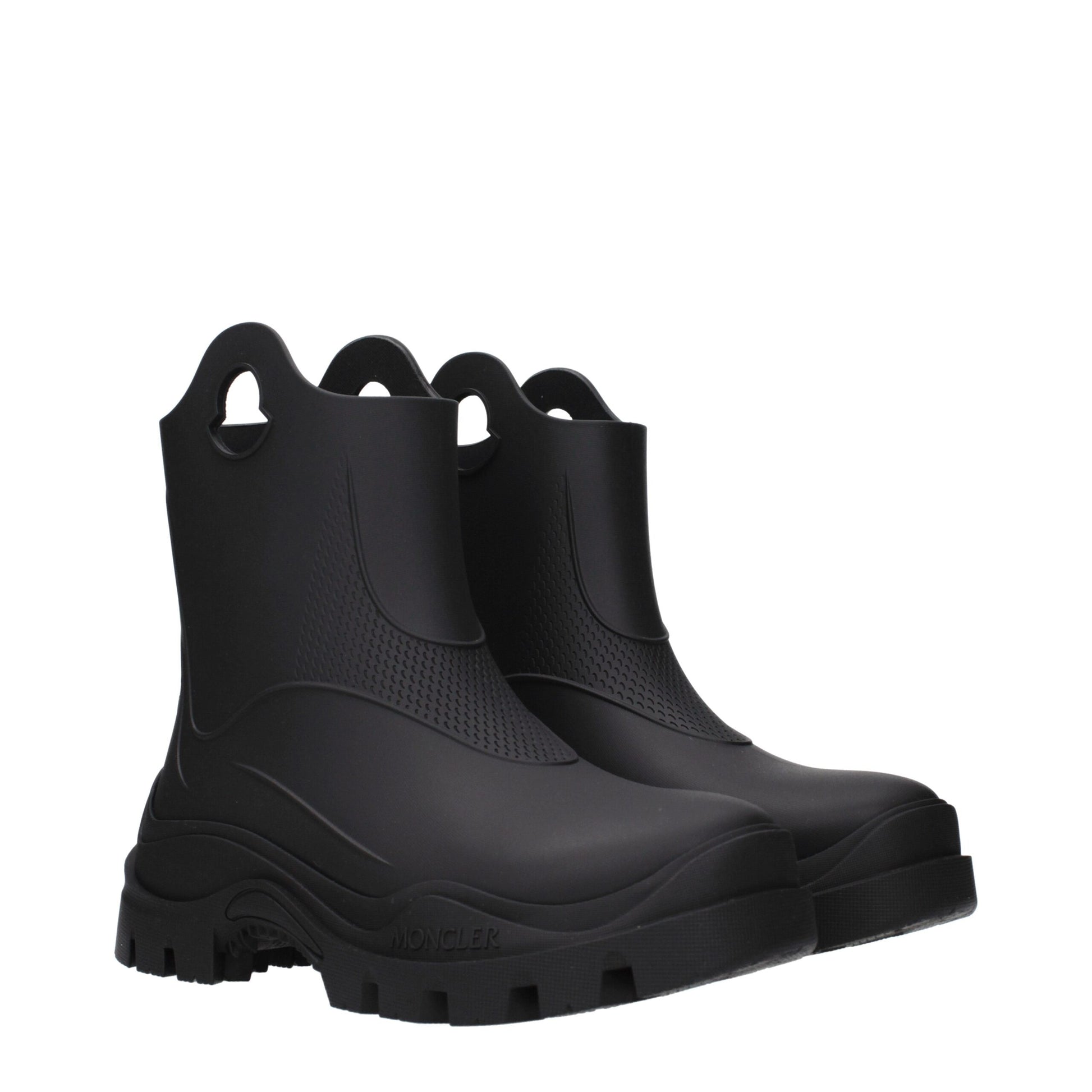 Black Cotton Ankle Boots