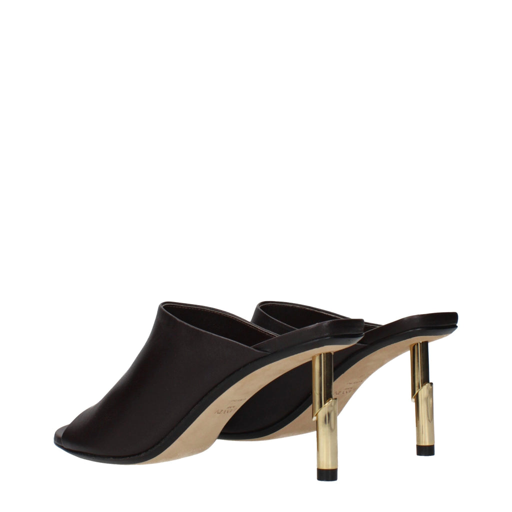 Black Leather High Heel Pumps
