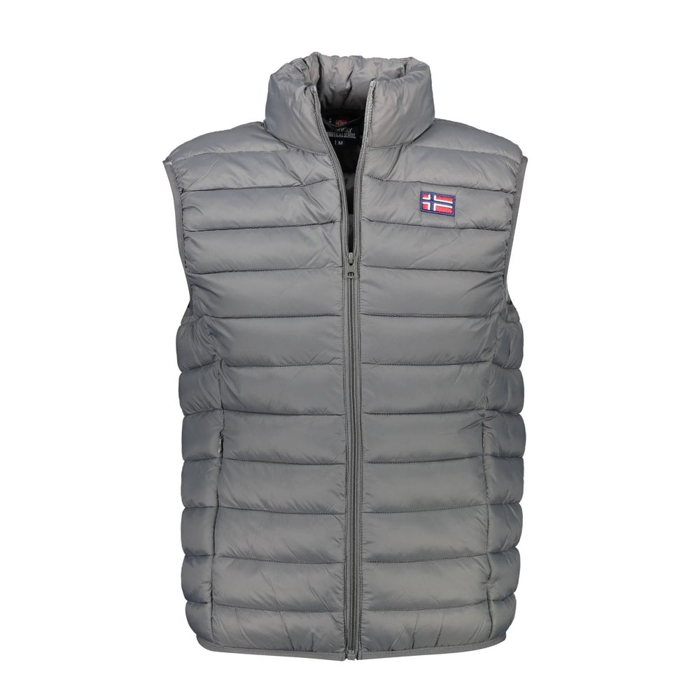 Gray Polyamide Sleveless Jacket