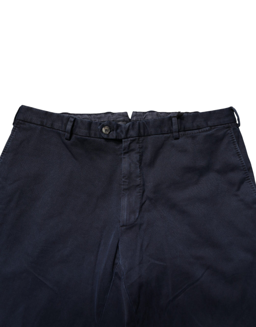 Dark Blue Mid Waist Skinny Chino Trouser Pants