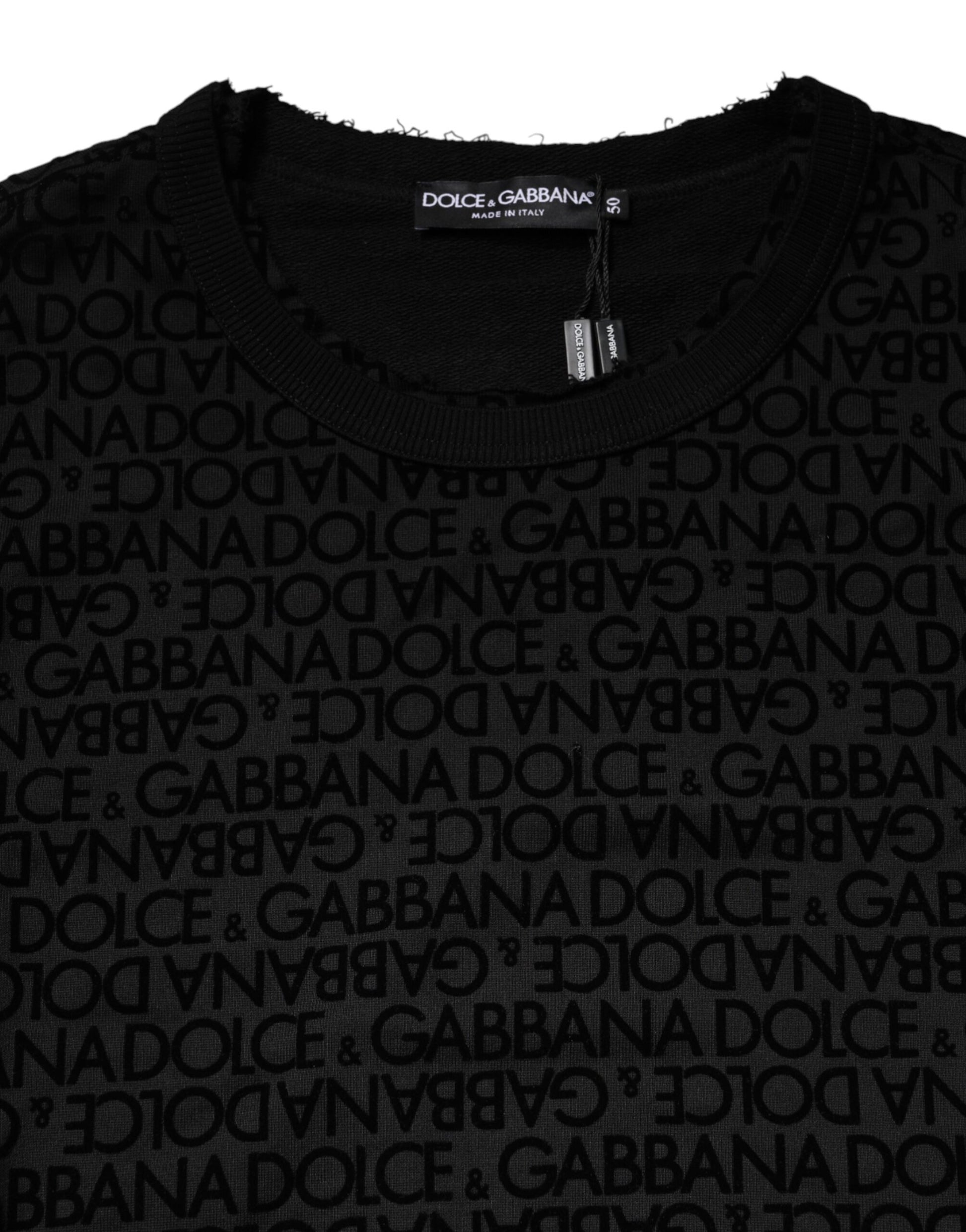 Black Monogram Crew Neck Sweatshirt Sweater