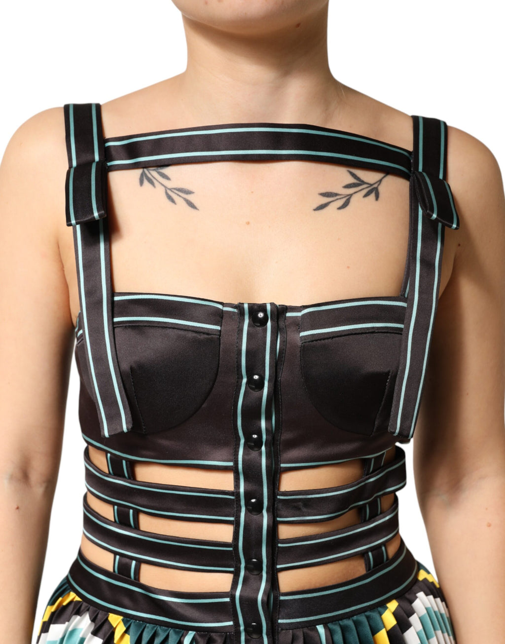 Multicolor Sleeveless A-line Dress