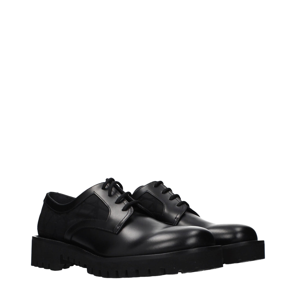 Black Leather Oxfords And Derbies