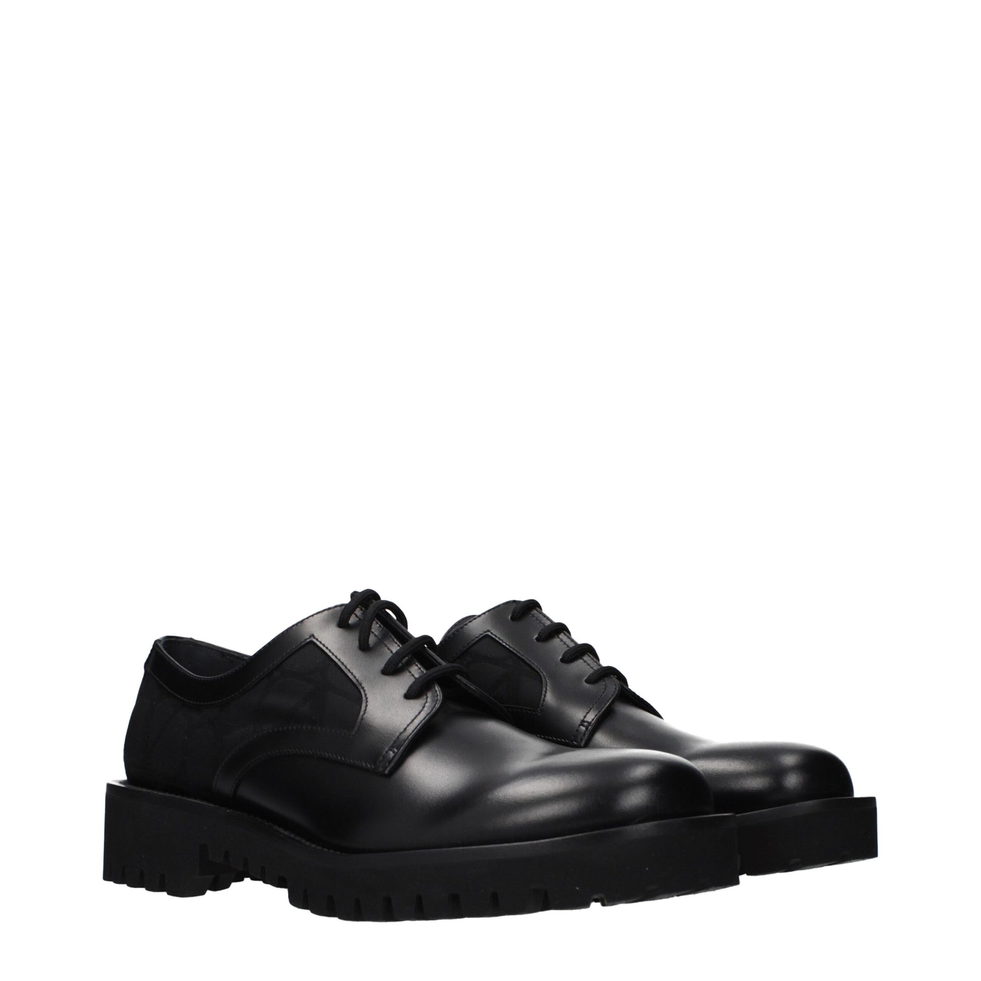 Black Leather Oxfords And Derbies