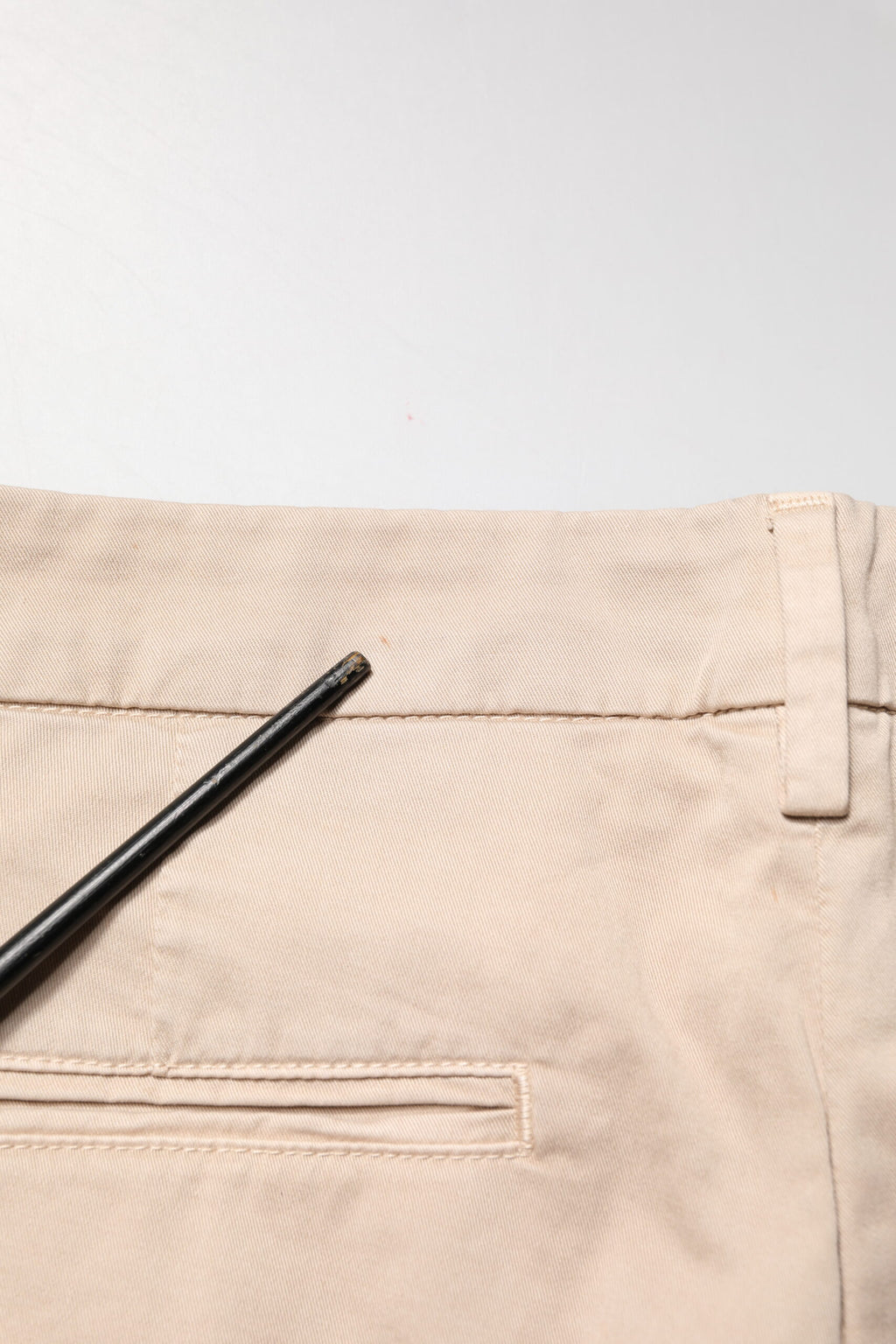 Beige Straight Mid Waist Chino Trouser Casual Pants
