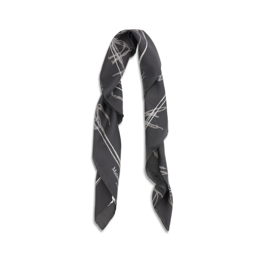 Gray Silk Scarf