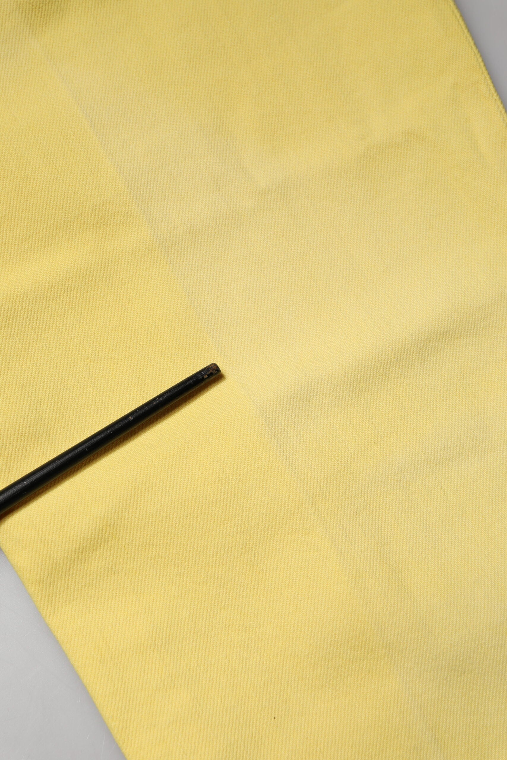 Yellow Tapered Mid Waist Denim Trouser Jeans