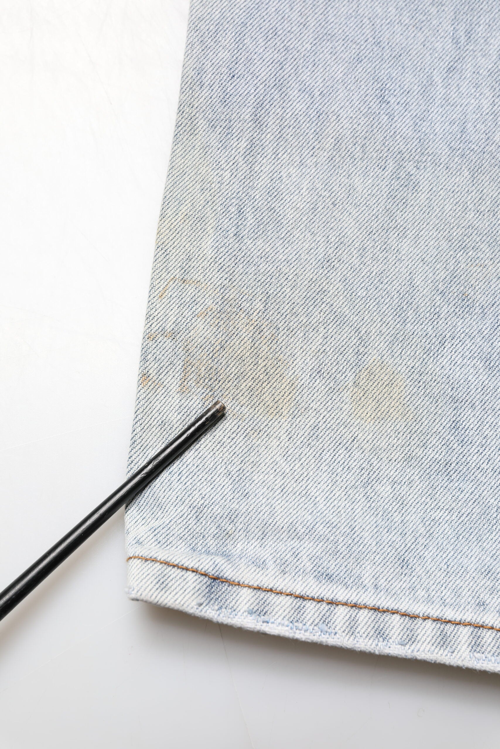 Light Blue Tattered Mid Waist Straight Denim Jeans