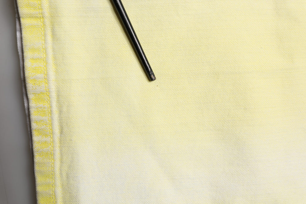 Yellow Cotton Bootcut Low Waist Denim Trouser Jeans