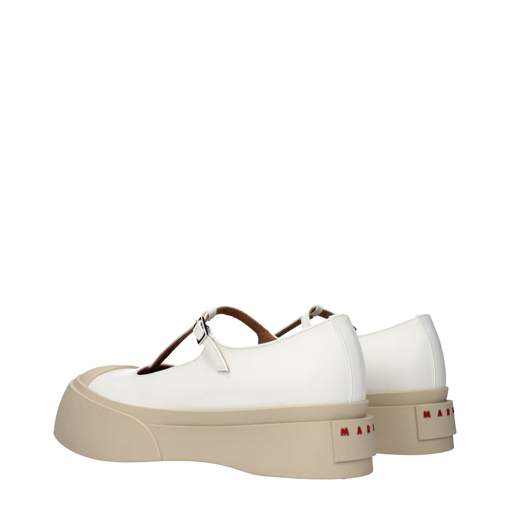 White Leather Slip-On Loafers