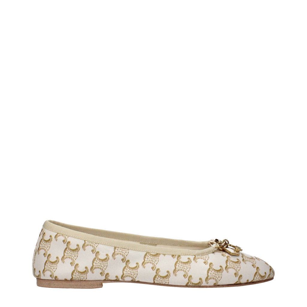 White Leather Ballet Flats