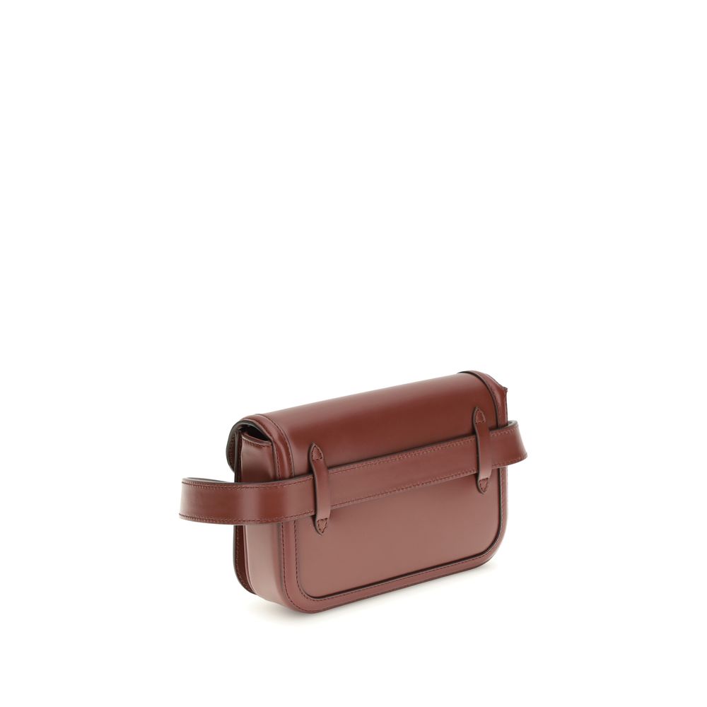 Bordeaux Calf Leather Bos Taurus Shoulder Bag