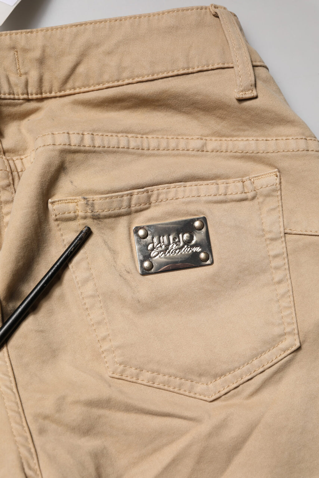 Beige Skinny Low Waist Denim Casual Trouser Jeans