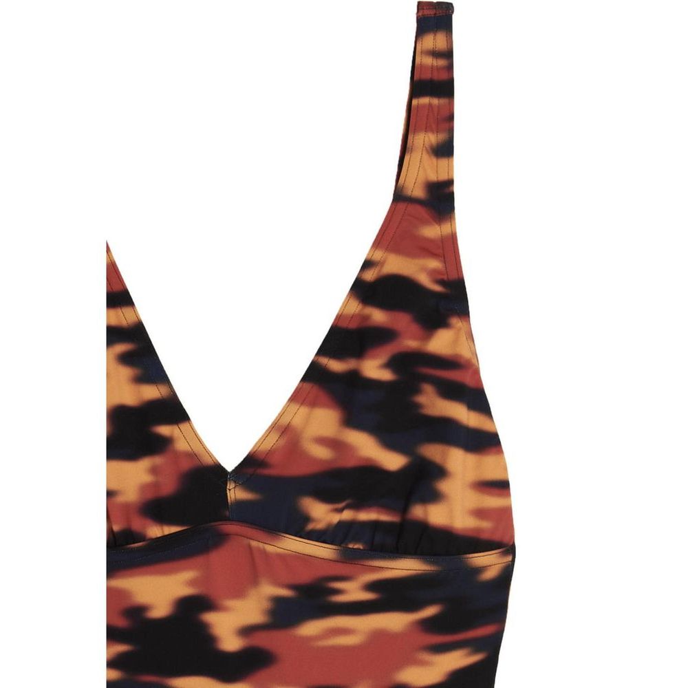 Multicolor Polyester One-Piece Swimsuit