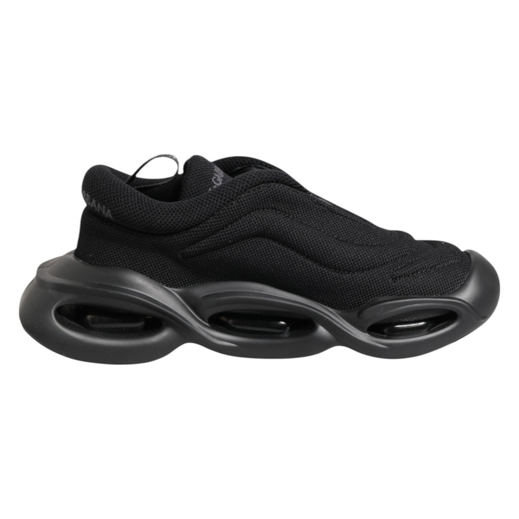 Black Slip On Low Top Wave Sneakers Shoes