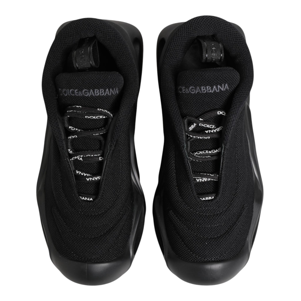 Black Slip On Low Top Wave Sneakers Shoes