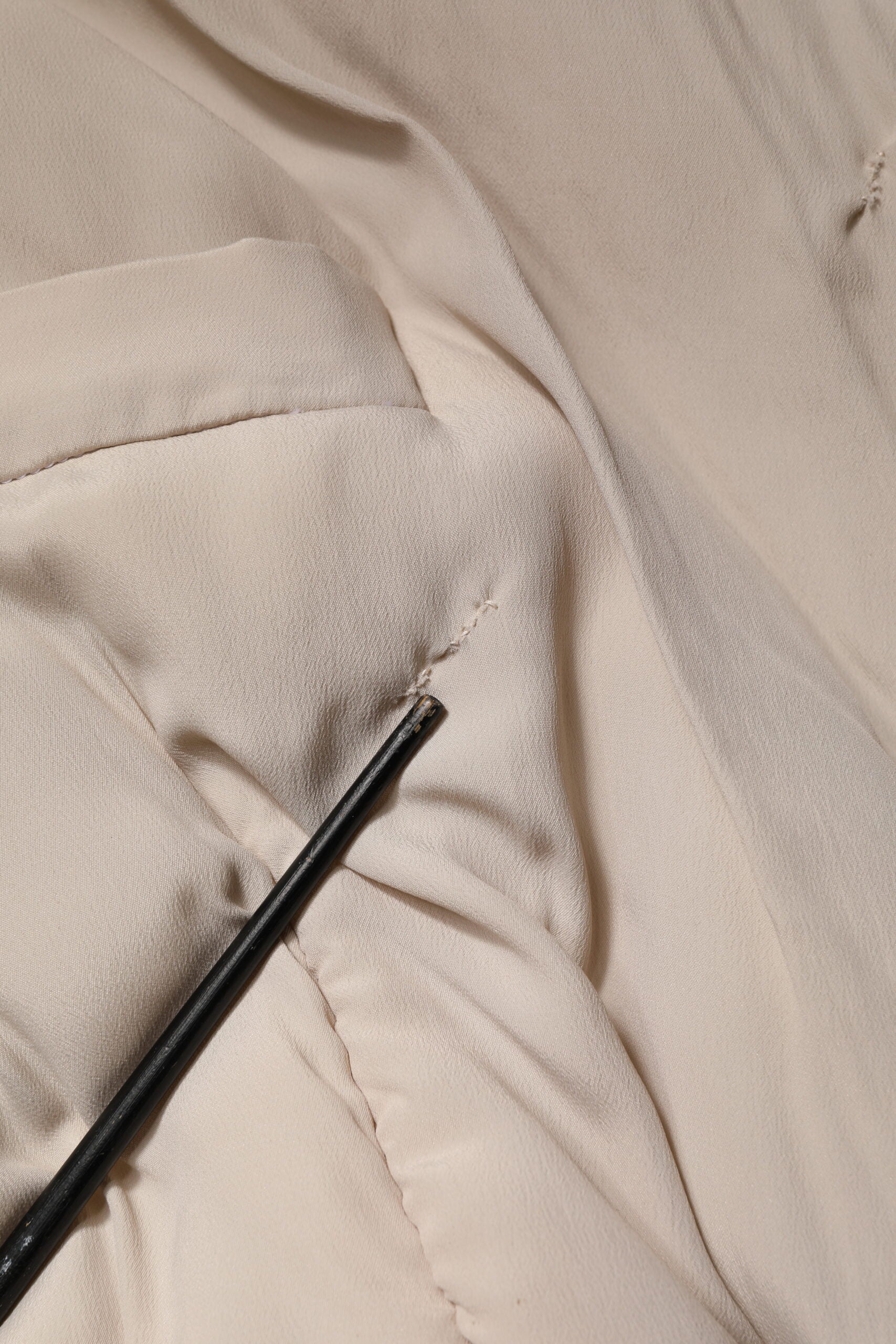 Beige Padded Collared Long Trench Coat Jacket