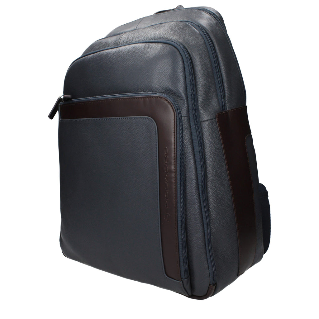 Gray Leather Backpack