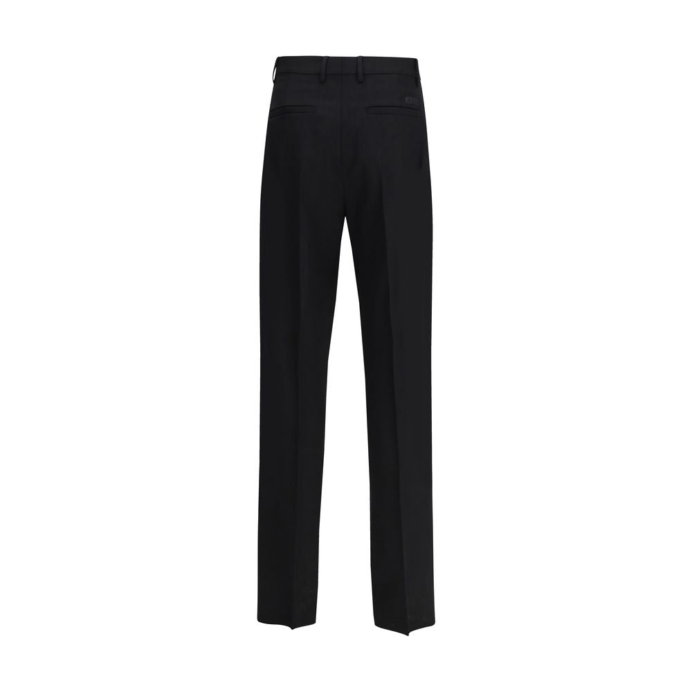 Black Fleece Wool Dress Pants