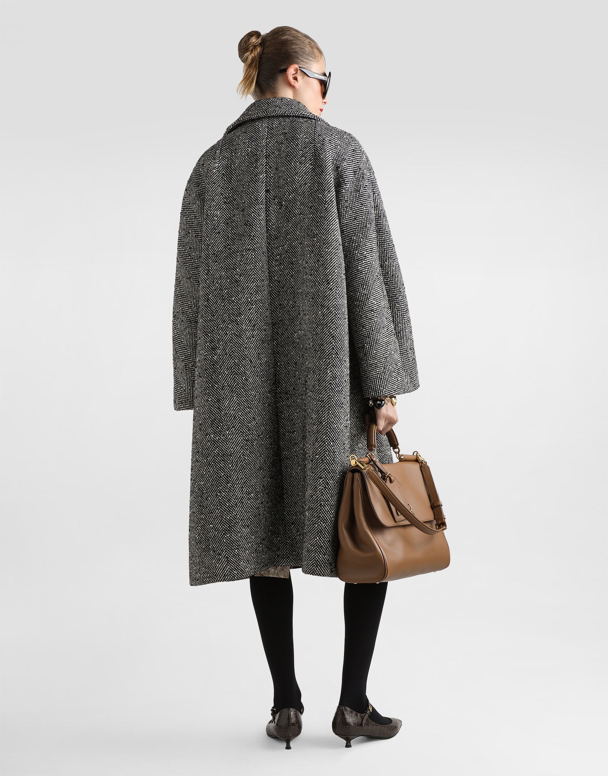 Rose-print charmeuse dress